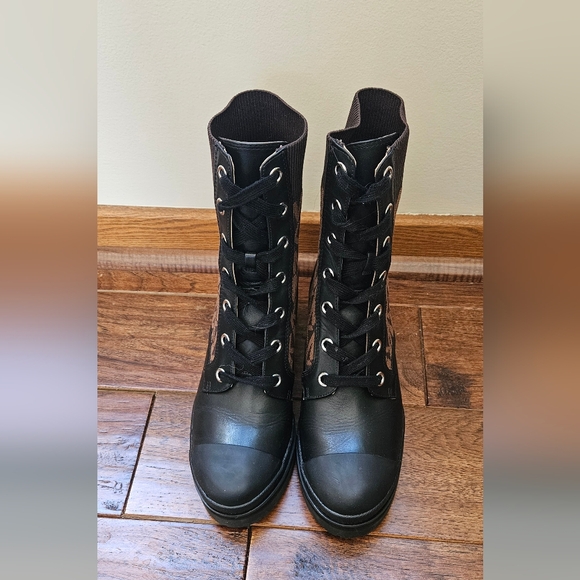 Michael Kors Black and Brown Women's Boots - Picture 2 of 3